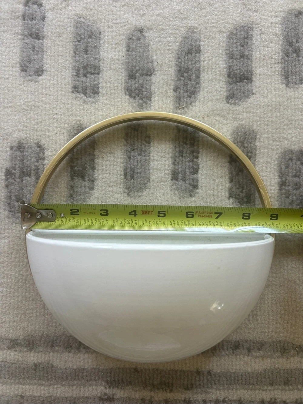 White  Half-Sphere Wall planters Sconce with gold Accent Brand new!!